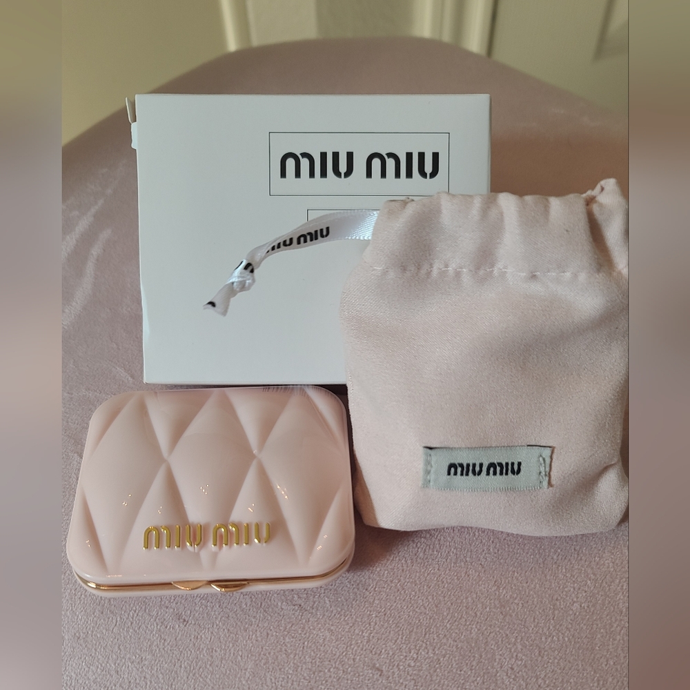 Miu Miu Pink Compact Dual Mirror